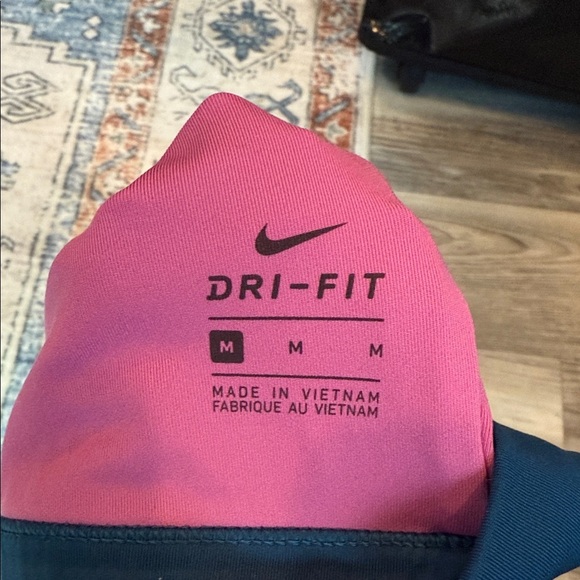Nike Pink and Navy Sports Bra size Medium retro style - Picture 5 of 5